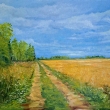 Cesta v pol�ch , olej 70x50