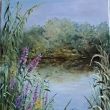 Na b�ehu �eky, olej 50x70