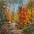 Podzim malem, olej 50x50