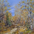 �esk� krajina (v l�ezov�m lese), olej 30x30