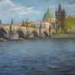 Karlův most - Praha, olej