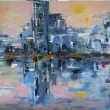 N�b�e��, akryl-�pachtle /abstrakt/ 100x50