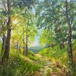 Cesta mezi kopci, olej 50x70