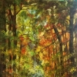 Cesta lesem, olej 50x70