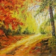 Barevn podzim II, olej 50x40