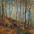 Podzimní ,60x60, olej na plátně