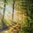 Probouzen� lesa, olej 90x80