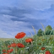 U n�s doma, olej 50x40