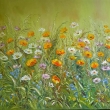 L�to v t�nech zelen�, olej 120x90